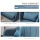 image 5 of HOMCOM Stylish Retro Linen Swivel Tub Chair Steel Frame Cushion Seat Blue