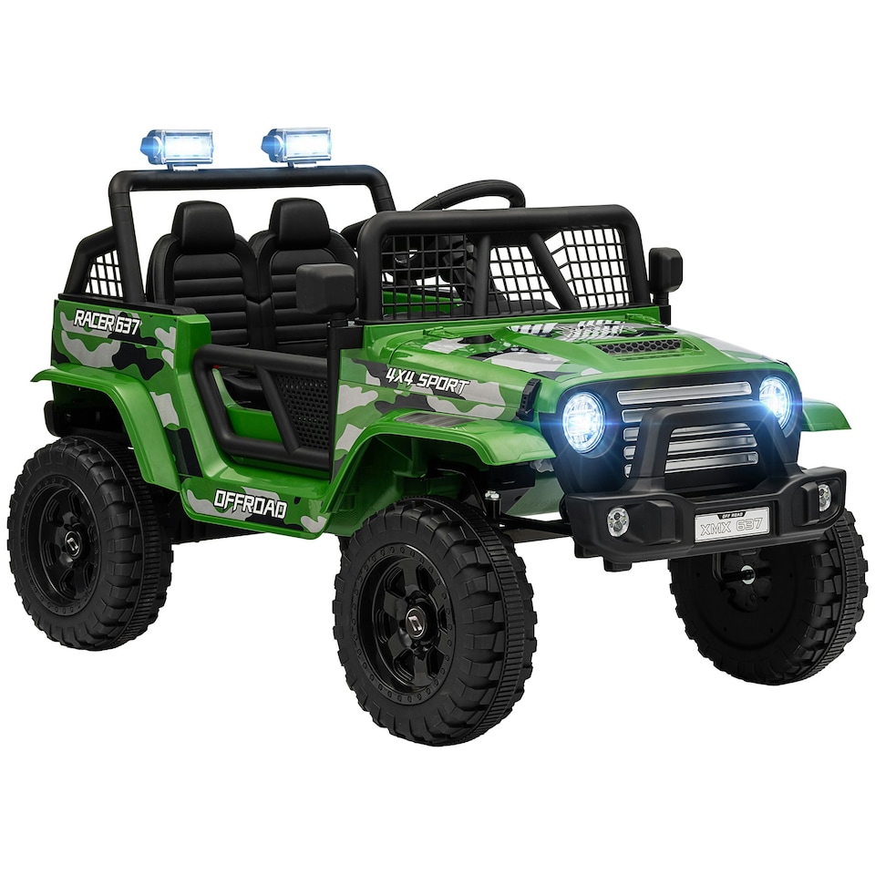 image 1 of AIYAPLAY Kids Ride On Car, 12V Electric Truck w/ Suspension, Green