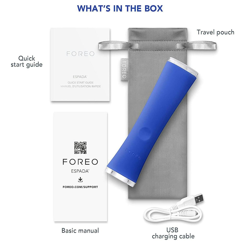 image 1 of FOREO Espada Pro-level Acne Treatment Device for Dry Skin, Cobalt Blue