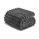 image 3 of Ribbed Jacquard Fleece Blanket Throw 200x240cm - Soft & Cosy Bed Throw
