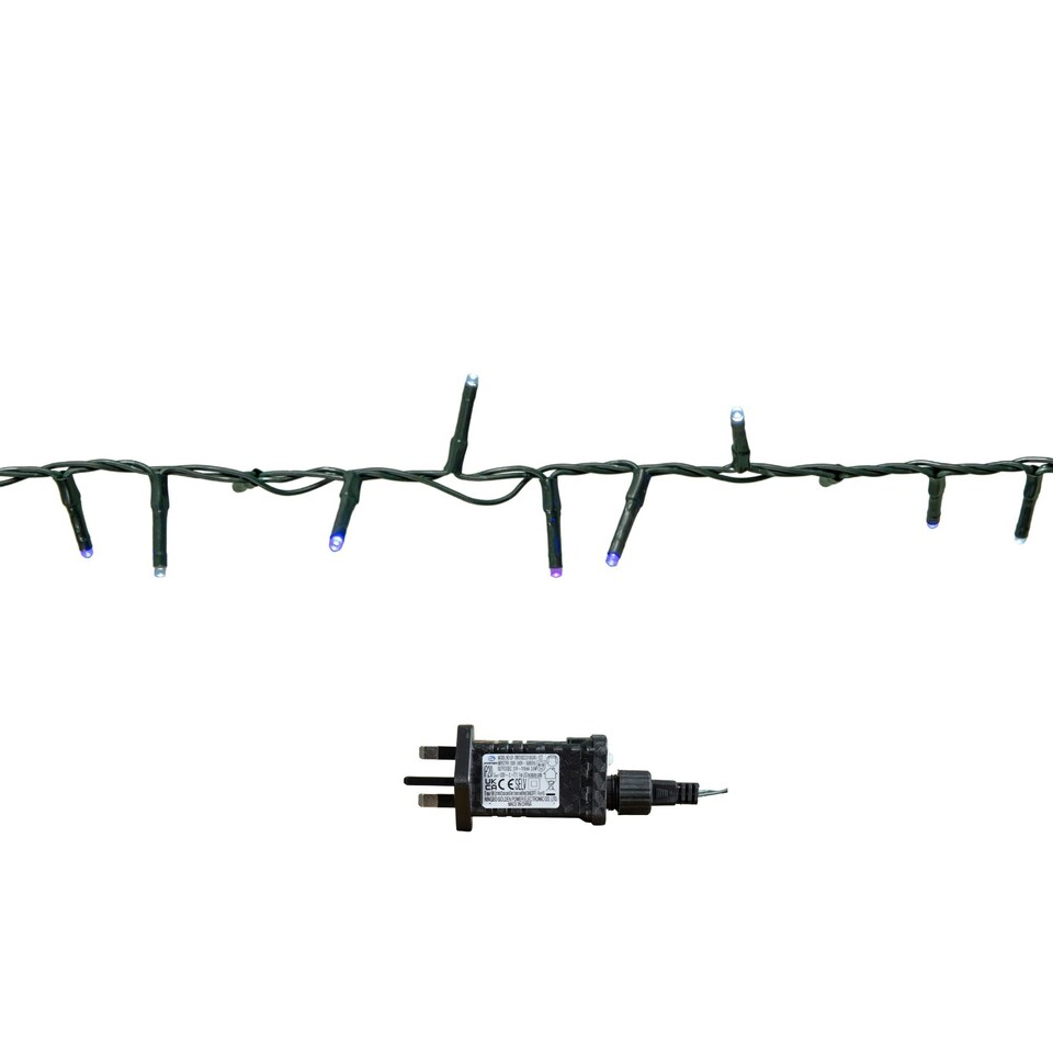 image 1 of 25m 1000 LED TreeBrights Christmas String Lights with Timer in Blue, Purple & White