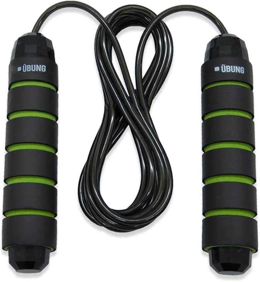 image 1 of UBUNG Skipping Rope Fitness Jump Rope with Tangle Free with Foam Handles Green 3m