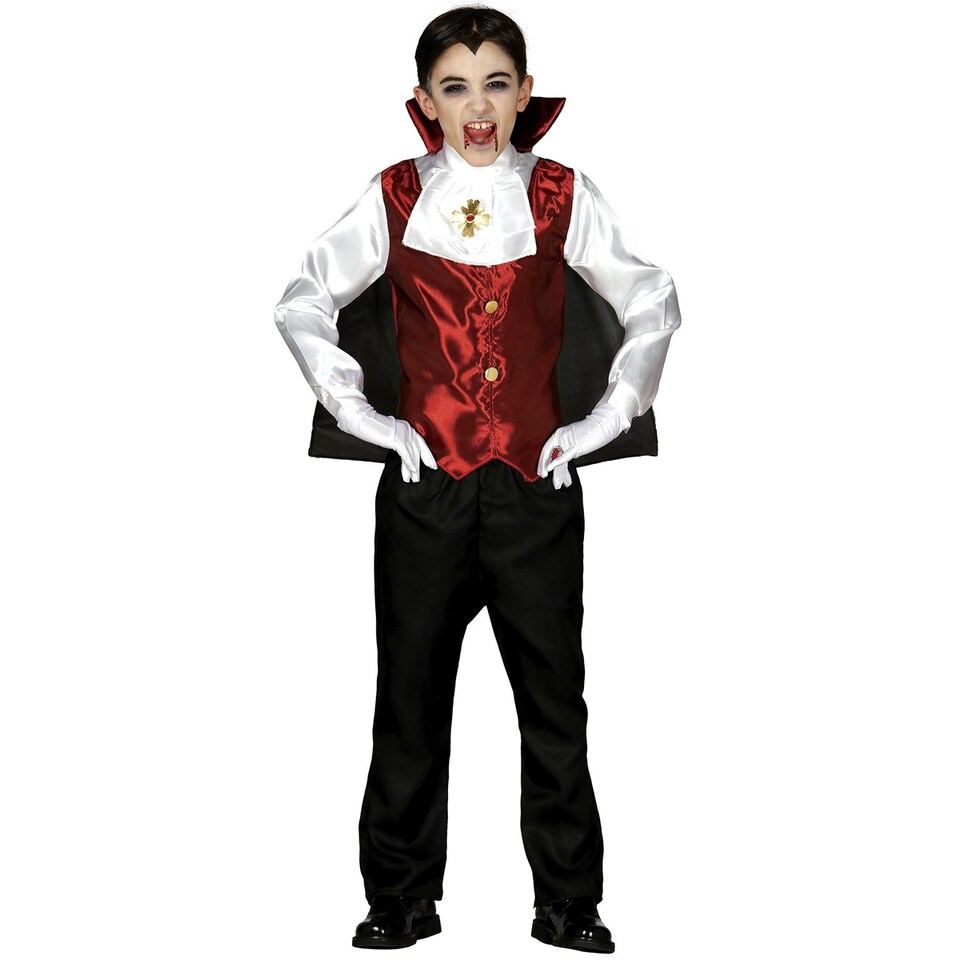 image 1 of Fiestas Guirca Childrens/Kids Dracula Costume Set | Red | Burgundy/Black | 10-12 years | 1