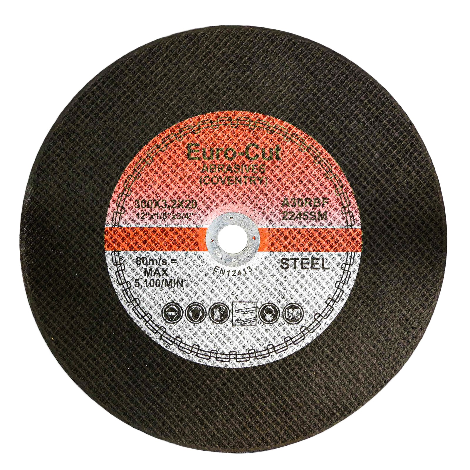 Pegdev 300mm 12 Inch Professional Metal Cutting Discs for Stihl Saws Pack of 15 in Black