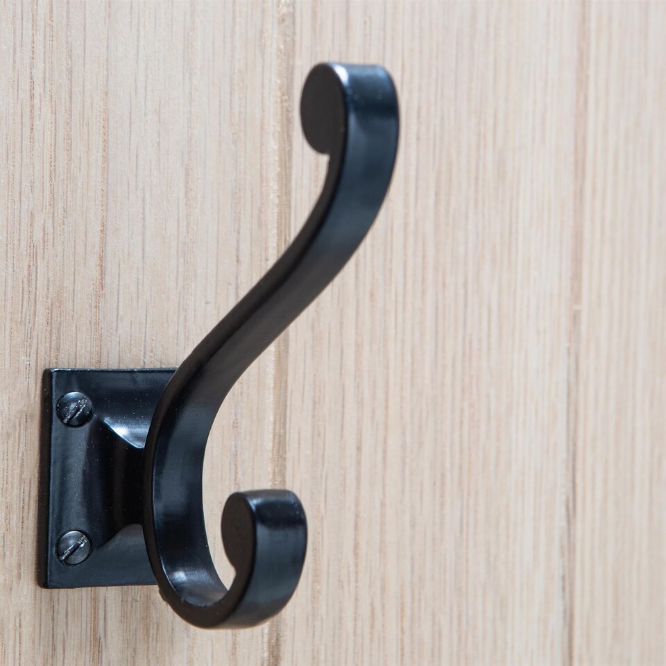 image 1 of Hammer & Tongs Square Back Hat & Coat Hook - W35mm x H105mm - Raw