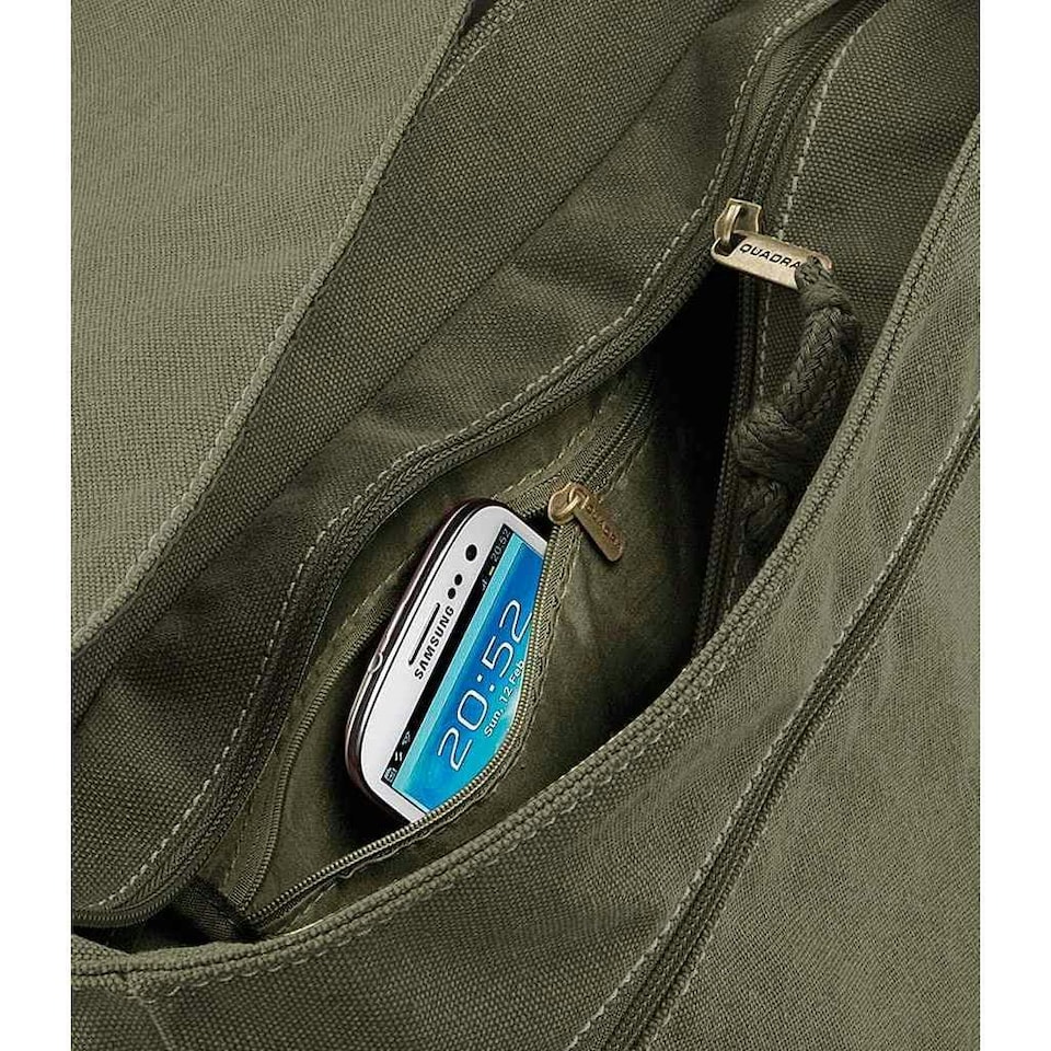 image 1 of Quadra Vintage Messenger Bag - Vintage Military Green - One Size | Green