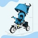 image 7 of HOMCOM 4 in 1 Kids Trike, Stroller with Parent Handle, Blue
