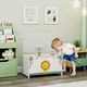 image 2 of AIYAPLAY Toy Box with Lid, Safety Hinges for Kids, Nursery, Bedroom Green | White | 60L x 37W x 39Hcm