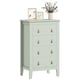 image 1 of HOMCOM Bedroom Chest of Drawers, Modern 4 Drawer Dresser, Green | Green | 60W x 40D x 98H cm