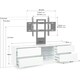 image 5 of Centurion Supports AVITUS ULTRA Gloss White Remote Friendly BeamThru Door with 4-White Drawers up to 65" Flat Screen TV Cabinet with Mounting Arm White