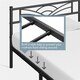 image 6 of Yaheetech Metal Platform Bed Frame with Cloud-inspired Design Headboard Black, 3ft Single