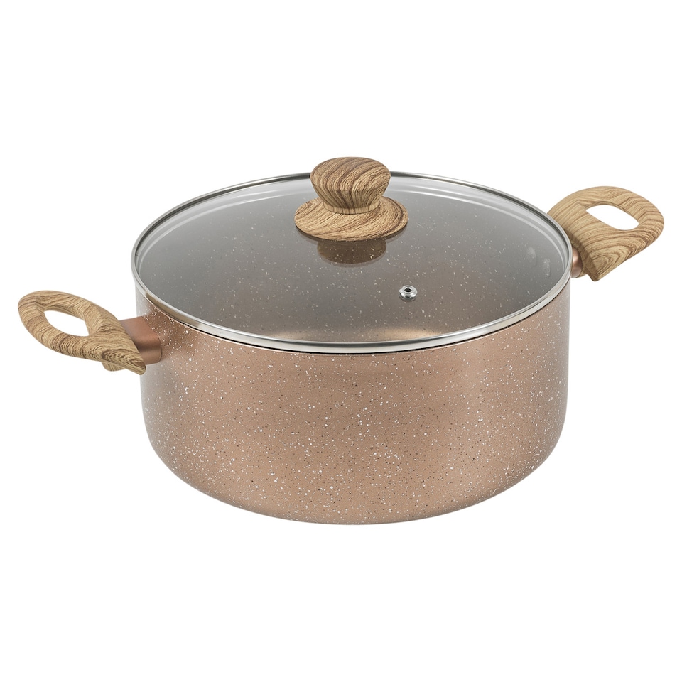 image 1 of 20cm + 24cm Rose Gold Induction Casserole Set