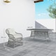 image 5 of Outsunny 6-Seater Rattan Set Aluminium Frame Grey