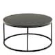 image 2 of Spiro Coffee Table with Black Marble Melamine Top & Black Legs