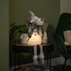 image 3 of 68cm Light up Battery Operated Grey Christmas Reindeer Decoration with Dangly Legs