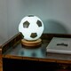 image 1 of ValueLights Dougie Football Dimmable Matte White Illuminated Decoration with Multicolour Globe Shade and Integrated LED 1W Warm White 6000K Bulb