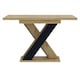 image 5 of Dining Table Extendable 120-160cm Extending Oak Finish Top Black X Frame Leg 6-8 Seater - Xia