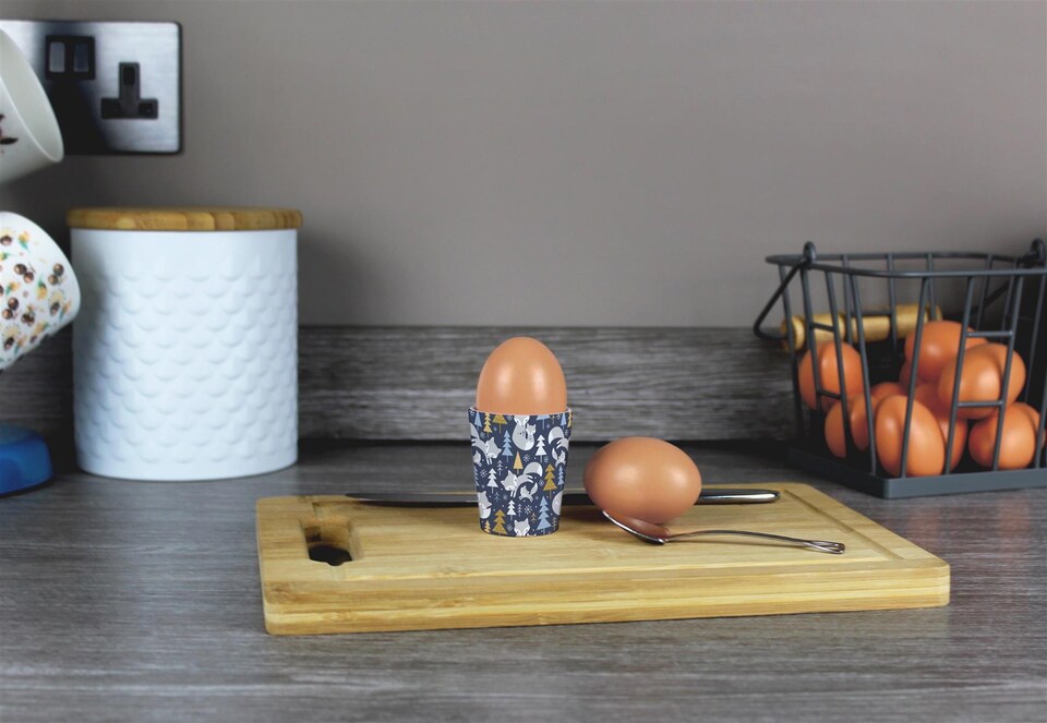 image 1 of Winter Foxes Ceramic Egg Cups - Set of 4