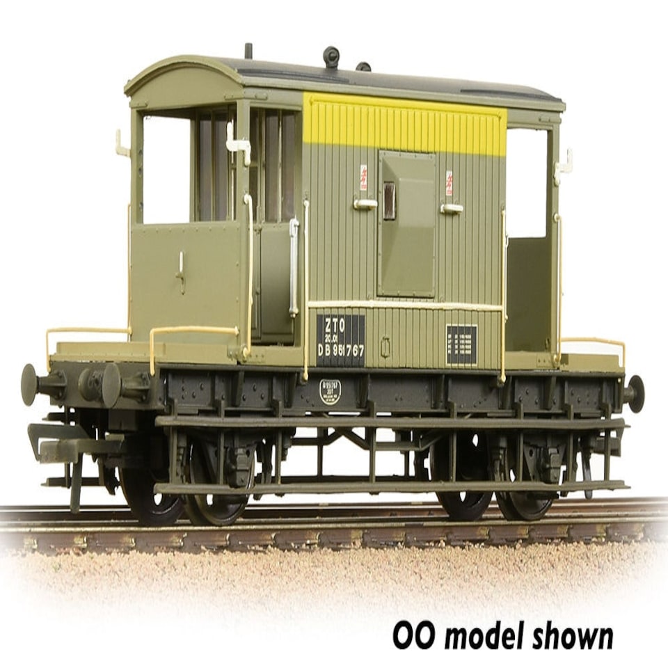 Graham Farish 20t Brake Van BR Engineers Grey/Yellow Weathered