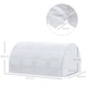 image 3 of Outsunny 4 x 3 x 2 m Polytunnel Greenhouse Pollytunnel Tent w Steel Frame White
