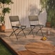 image 2 of VonHaus Set of Folding Rattan Effect Garden Chairs