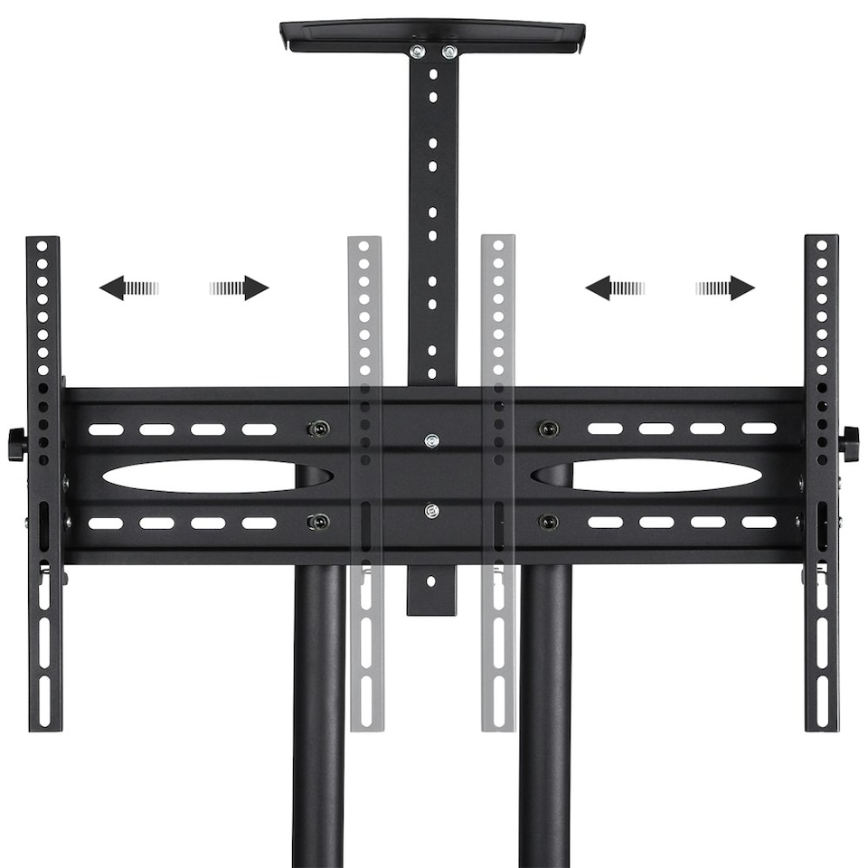 image 1 of Yaheetech Adjustable Mobile TV Trolley with Lockable Wheels