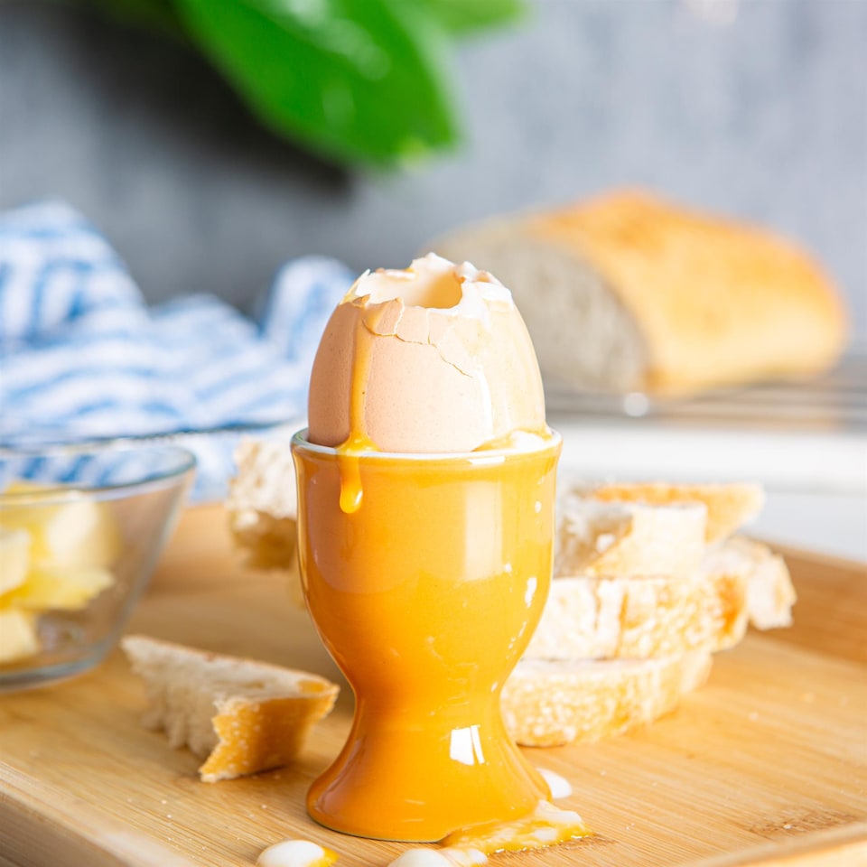 image 1 of Argon Tableware Coloured Ceramic Egg Cups - 5cm - Yellow - Pack of 2