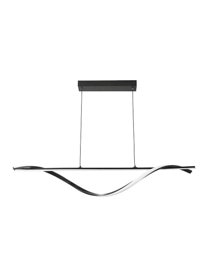 image 1 of ValueLights Infinity Matte Black Twist Bar LED Ceiling Light | Black