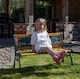 image 1 of Kids 2 Seater Wooden & Cast Iron Garden Patio Childrens Bench with Animal Design