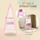 image 7 of AIYAPLAY 2 in 1 Kids Easel with Whiteboard, Chalkboard, Storage Boxes, Pink Pink