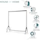 image 6 of House of Home Heavy Duty Clothes Rail 4ft Long x 5ft Tall Black Quality Metal Stand Rack | Black