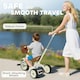 image 6 of AIYAPLAY Toddler Trike with Adjustable Parent Handle Basket for Kids, White