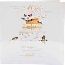 Sophisticated Design Wife Christmas Card