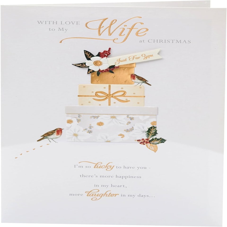 image 1 of Sophisticated Design Wife Christmas Card