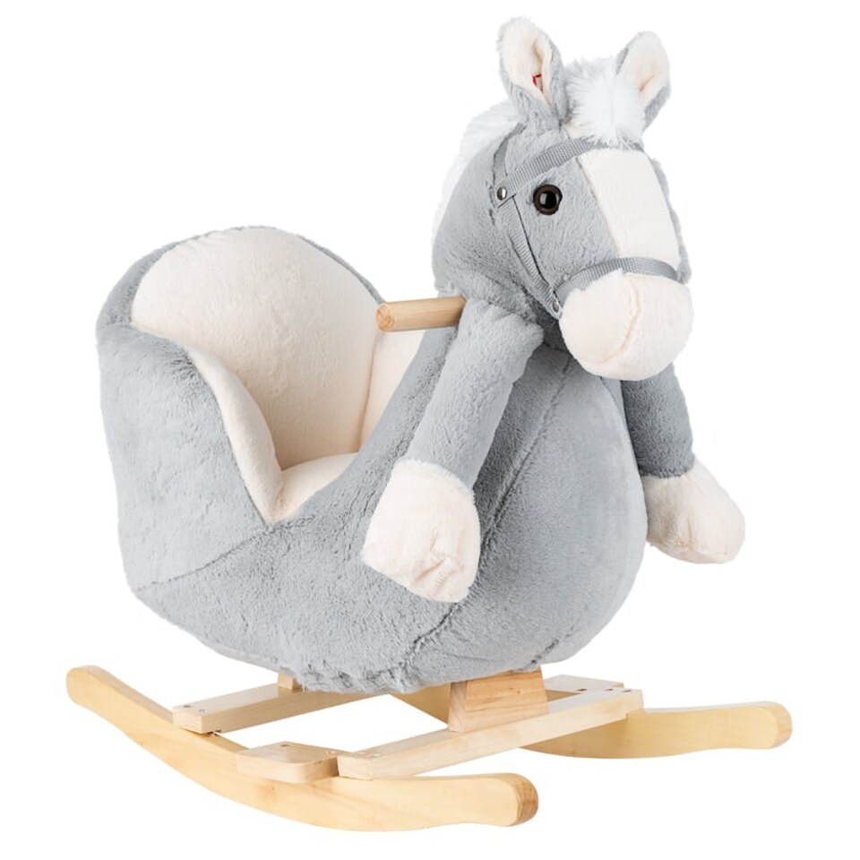 image 1 of Kikka Boo Rocking Toy With Seat and Sound Grey Horse