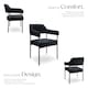 image 3 of Armchair Doe - durable fabric, black powder-coated legs, 120 kg load, 58 x 62 x 85 cm | Black | Woven fabric black/black | 6