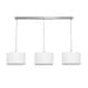 image 7 of ValueLights Shaw Brushed Chrome 3 Drop Bar Lamp Holder White Shades | White