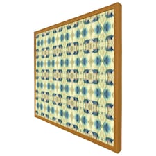 Psychedelic geometric pattern (Picutre Frame) Brown | Oak | S
