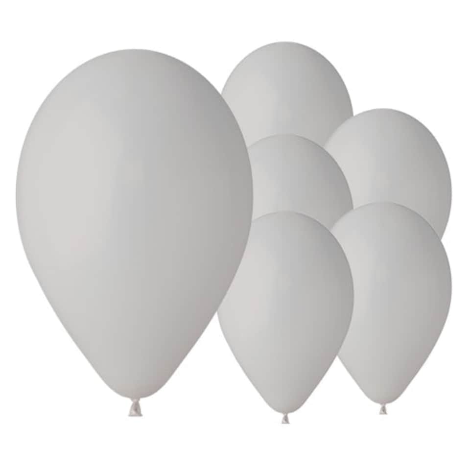 Grey Biodegradable Latex Balloons 33cm / 13 in - Pack of 50