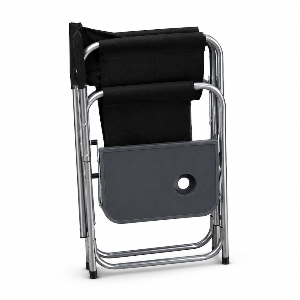 image 1 of Folding Lightweight Outdoor Portable Directors Camping Chair | Black