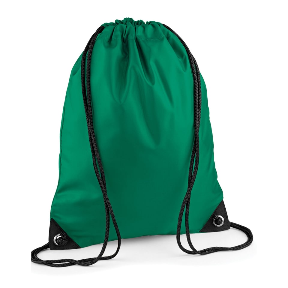 Bagbase Premium Drawstring Bag | Green | Kelly Green | One Size | 1