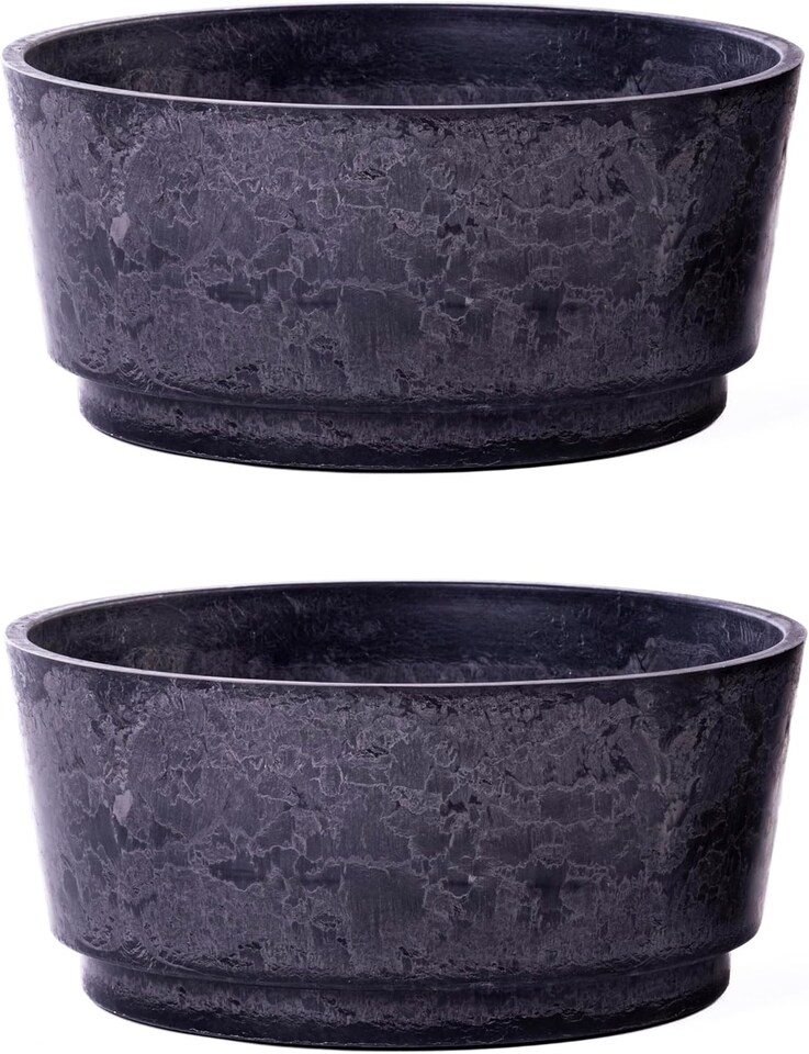 image 1 of Caesar Bowl 46cm Marble Charcoal x 2 | Grey