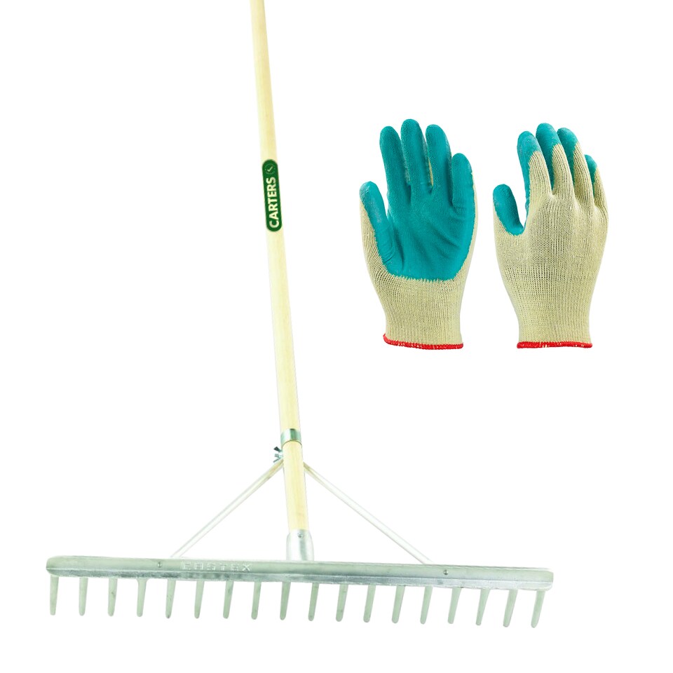 image 1 of Pegdev 18T Aluminium Landscape Rake Gloves Set