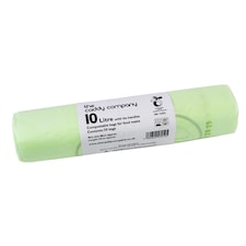 The Caddy Company 10 Litre Tie Handle Compostable Food Waste Bin Bags - 1 Roll