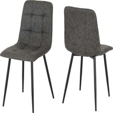 Pair of Fenton Chairs Grey | Dark Grey