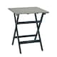 image 5 of Norfolk Leisure Florenity Eucalyptus Galaxy 2 Seat Bistro Set In Greywash/Blue