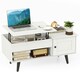 image 1 of COSTWAY Lift Top Coffee Table w/Hidden Compartment White White