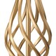 image 3 of Traditional Sleek Satin Gold Brass Table Lamp Base with Twist Metal Stem Design | Gold | Gold | 1