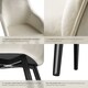 image 5 of Dining Chair Marilyn - with armrests, padded, velvet look, black steel legs | Cream | cream/black | 6