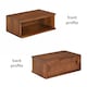 image 6 of Solie Floating Solid Wood Nightstand with Open Shelf